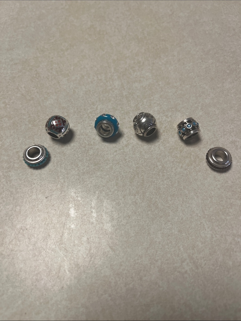 Brighton Silver and Teal Spacer Bead Set